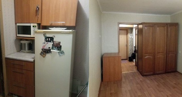 Общая площадь квартиры составляет 30 м²