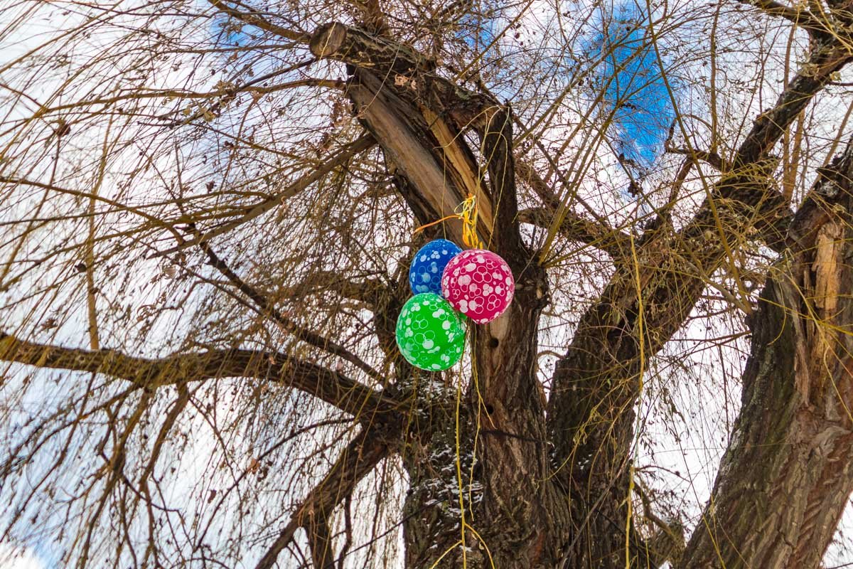 Шарики вызывают радость в любое время года