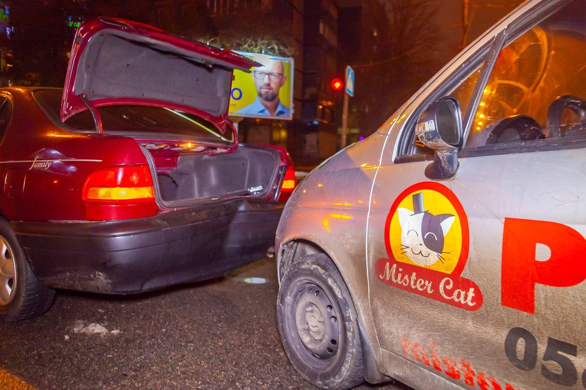 Машины получили незначительные повреждения