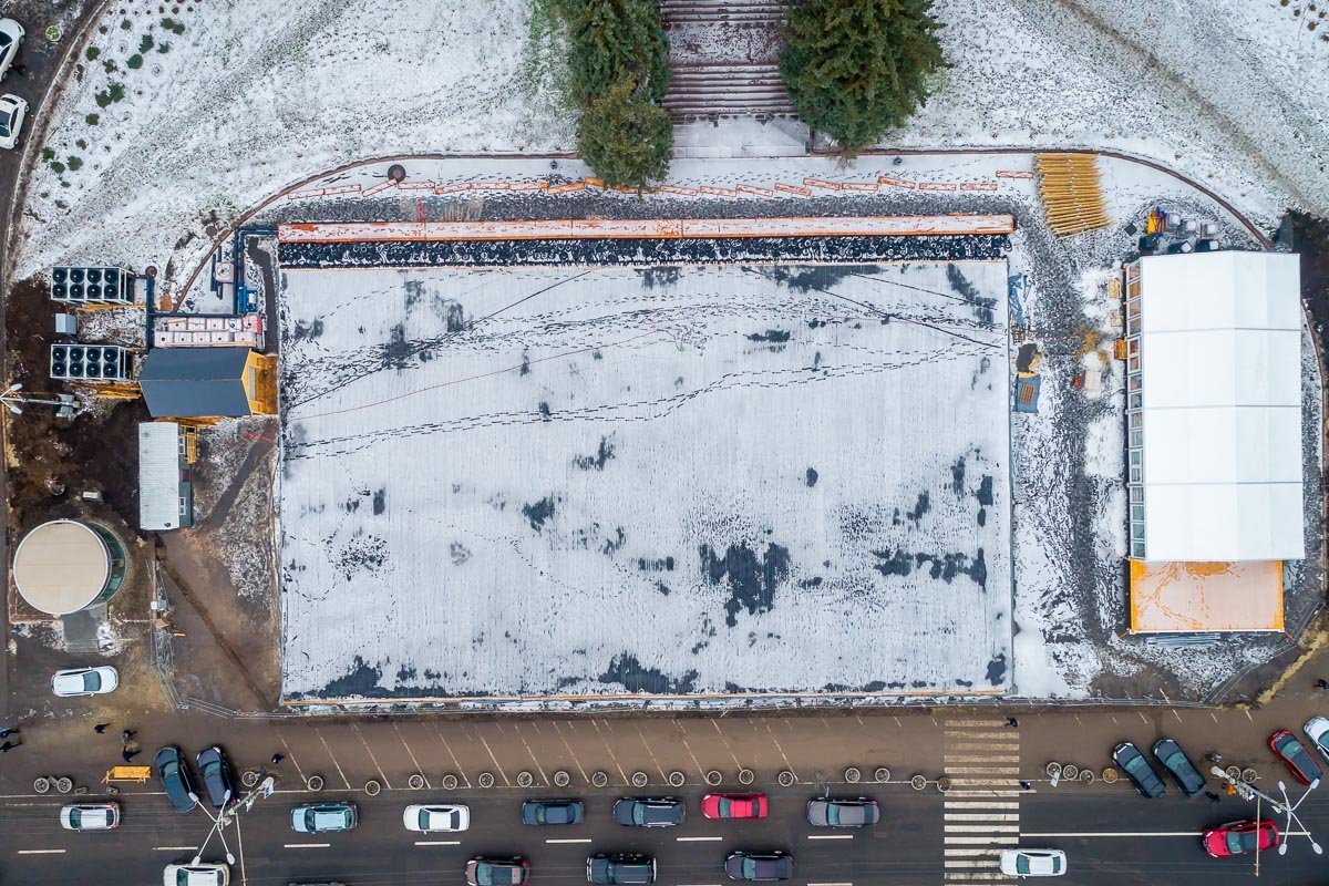 Вид на будущий каток с высоты