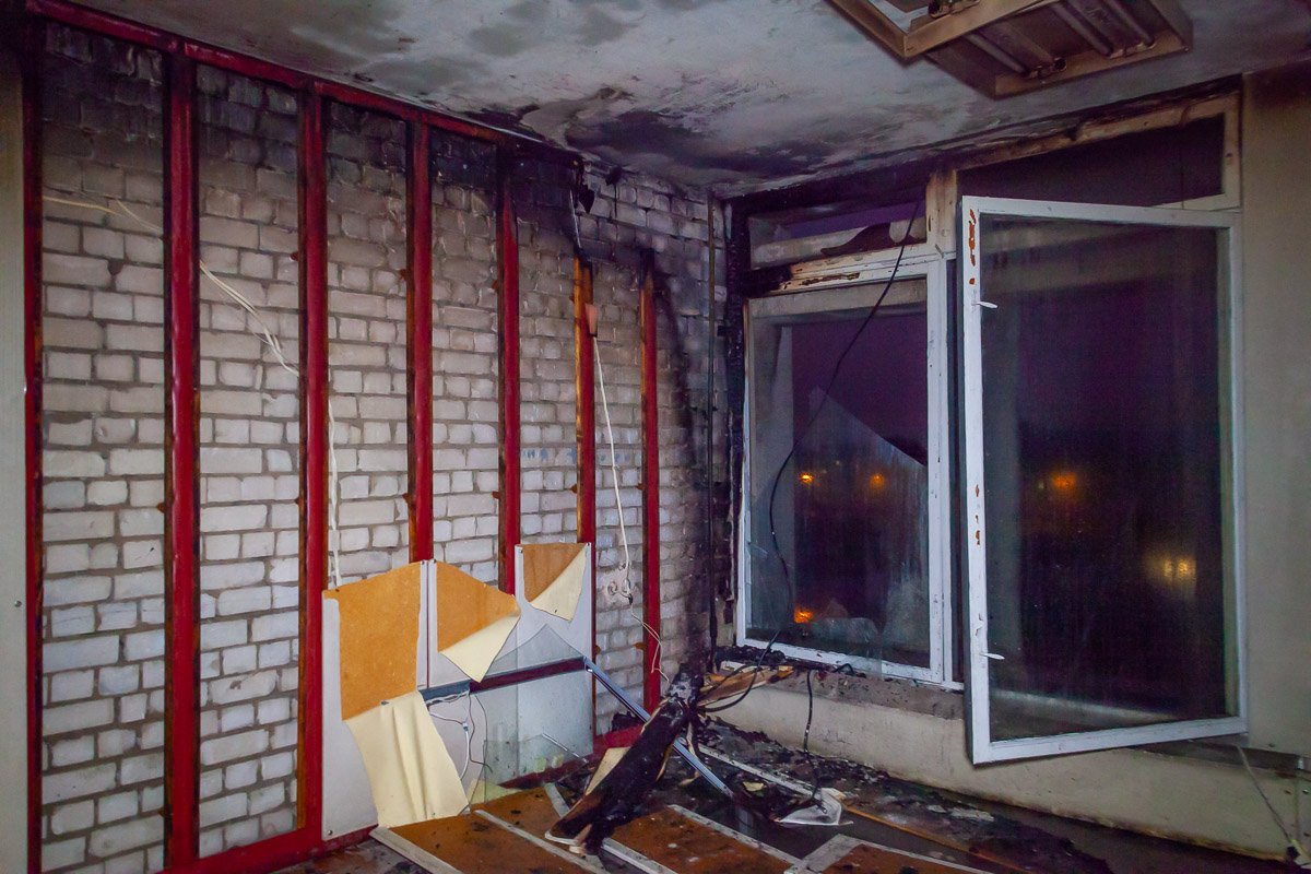 Комната, где возник пожар Комната, где возник пожар