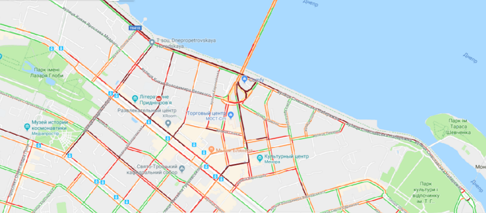 Днепр застрял в пробках: куда не стоит ехать автомобилистам 1