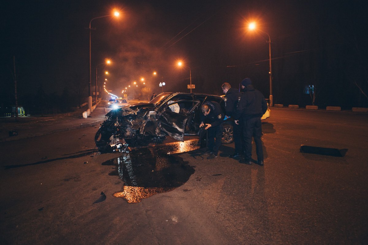Авария произошла на съезде с Нового моста