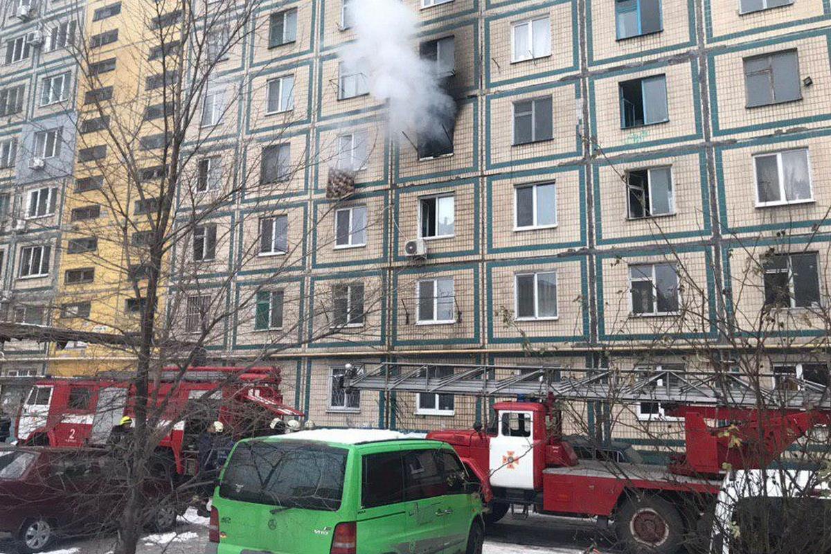 На Владимира Антоновича, 10б горела квартира