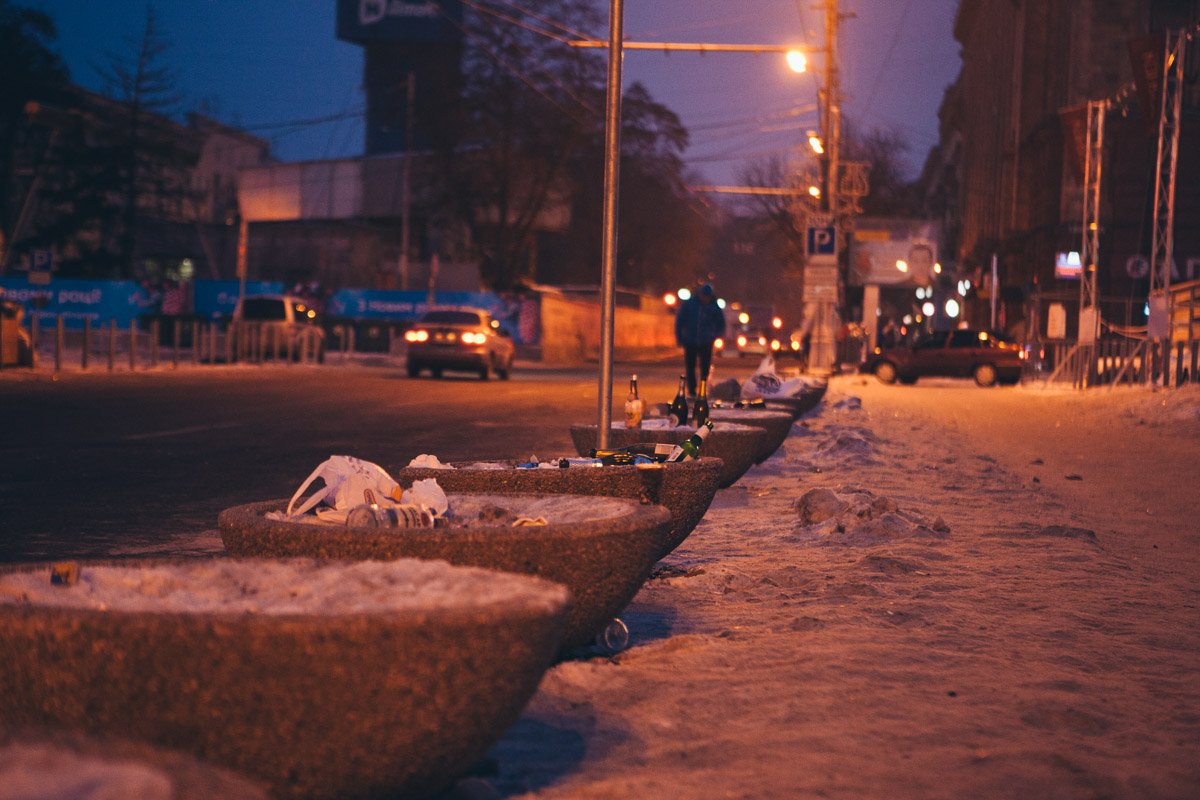 Волшебная ночь закончилась и даже самые стойкие гуляки отправились домой