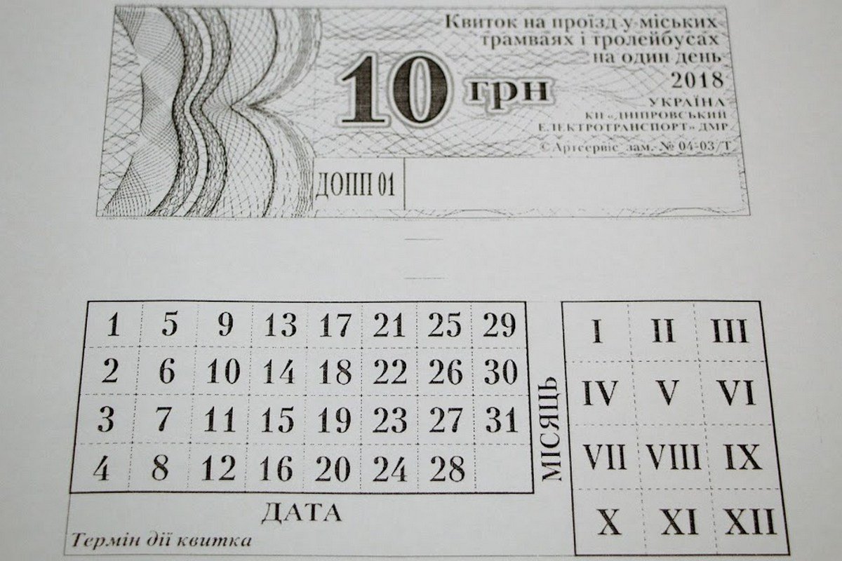 Теперь на обратной стороне билета есть таблица с месяцами и датами Теперь на обратной стороне билета есть таблица с месяцами и датами