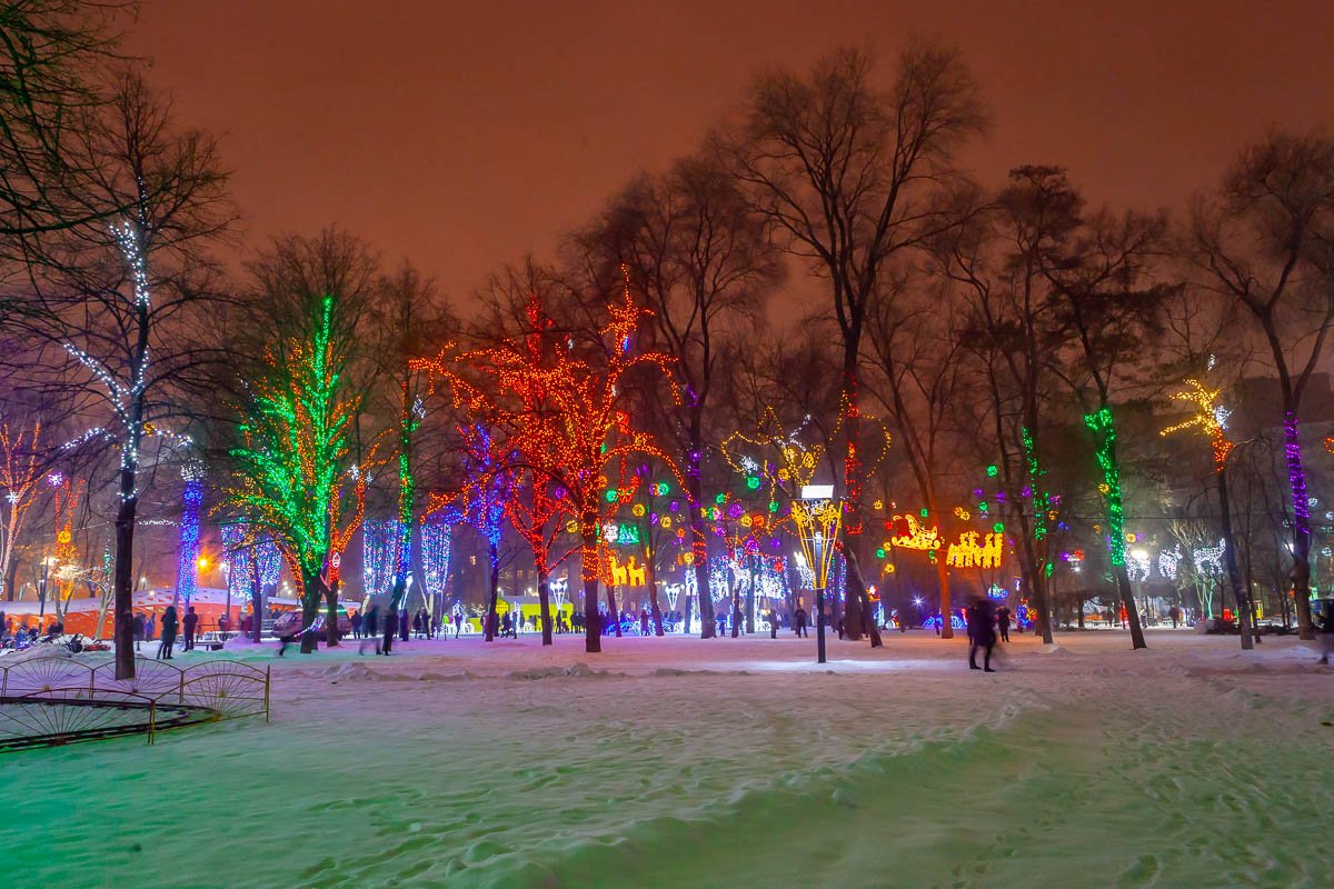 Снег пушистый на землю ложится, вытанцовывая свой путь, Словно в вальсе он снежном кружится, предлагая к нему примкнуть.