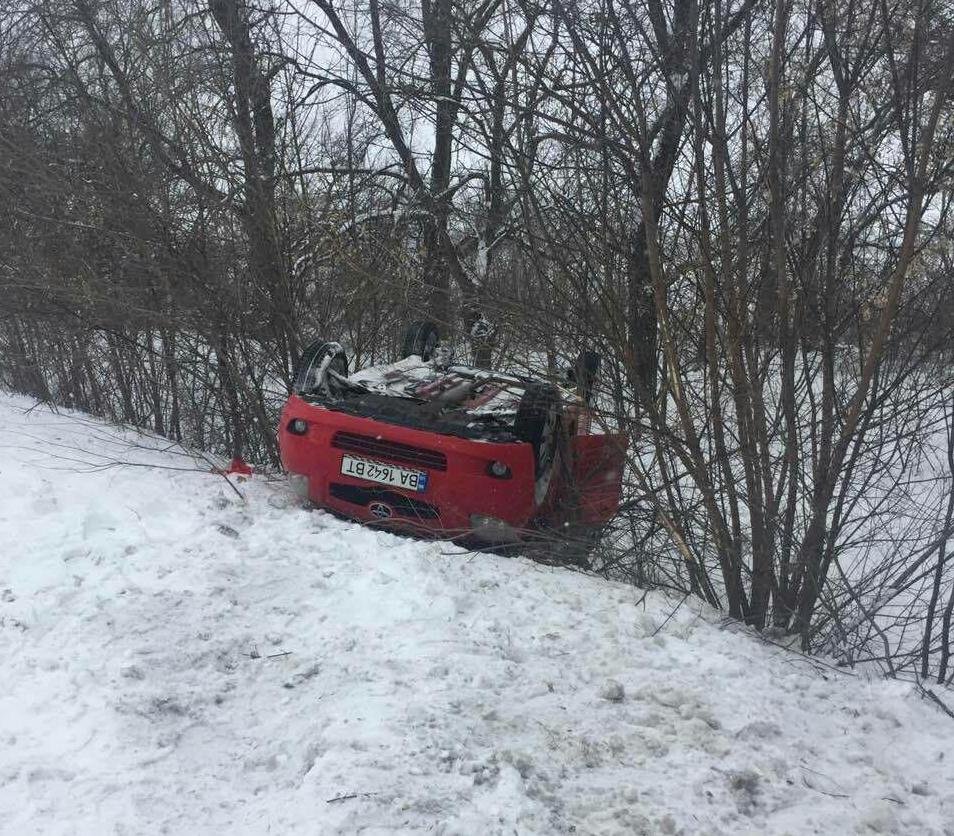 Toyota Yaris перевернулся на крышу в Криничанском районе