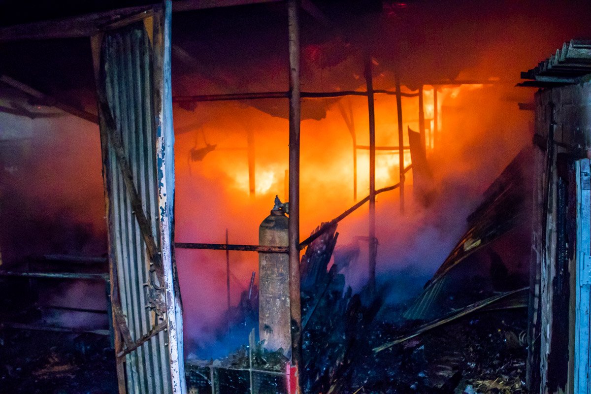 В гараже находятся газовые и кислородные баллоны В гараже находятся газовые и кислородные баллоны