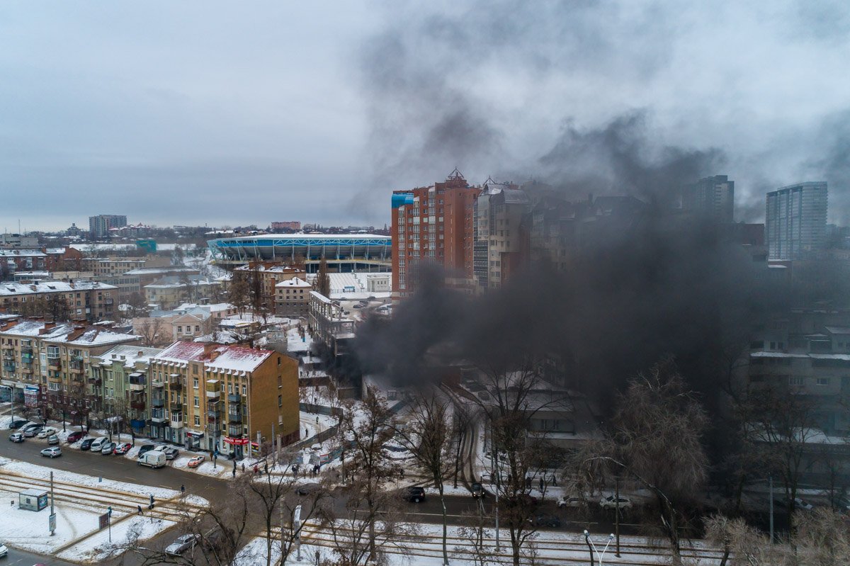 Возгорание произошло в недострое на бульваре Куеревского