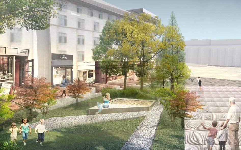 После реконструкции на площади выровняют рельеф и обустроят парковку После реконструкции на площади выровняют рельеф и обустроят парковку