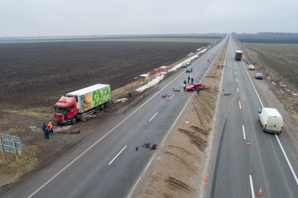 Авария произошла на границе Запорожской и Днепропетровской областей