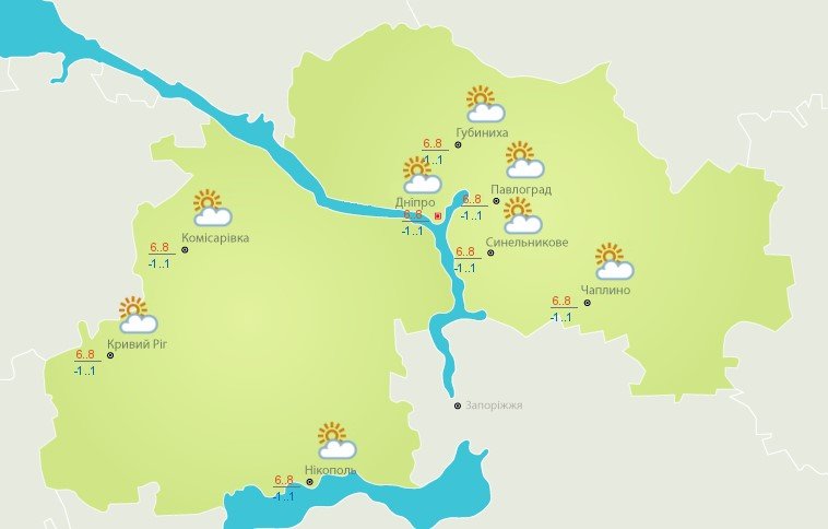 В Днепре будет облачно В Днепре будет облачно