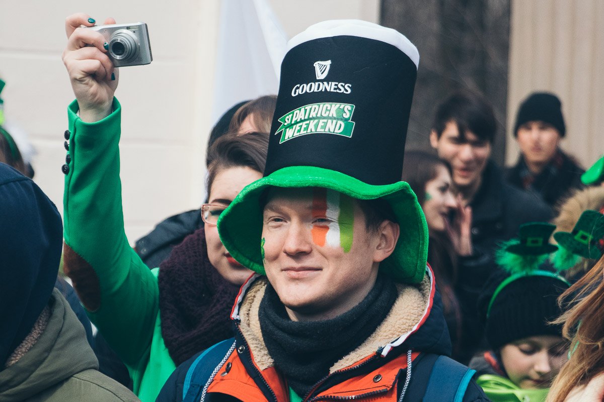 В этом году на парад пришло достаточно много почитателей ирландской культуры