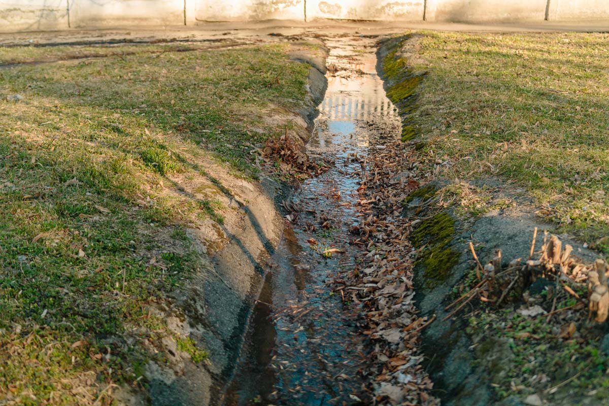 На улице Бардина мокро