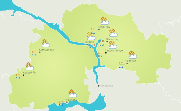 В течение дня осадков не предвидится В течение дня осадков не предвидится