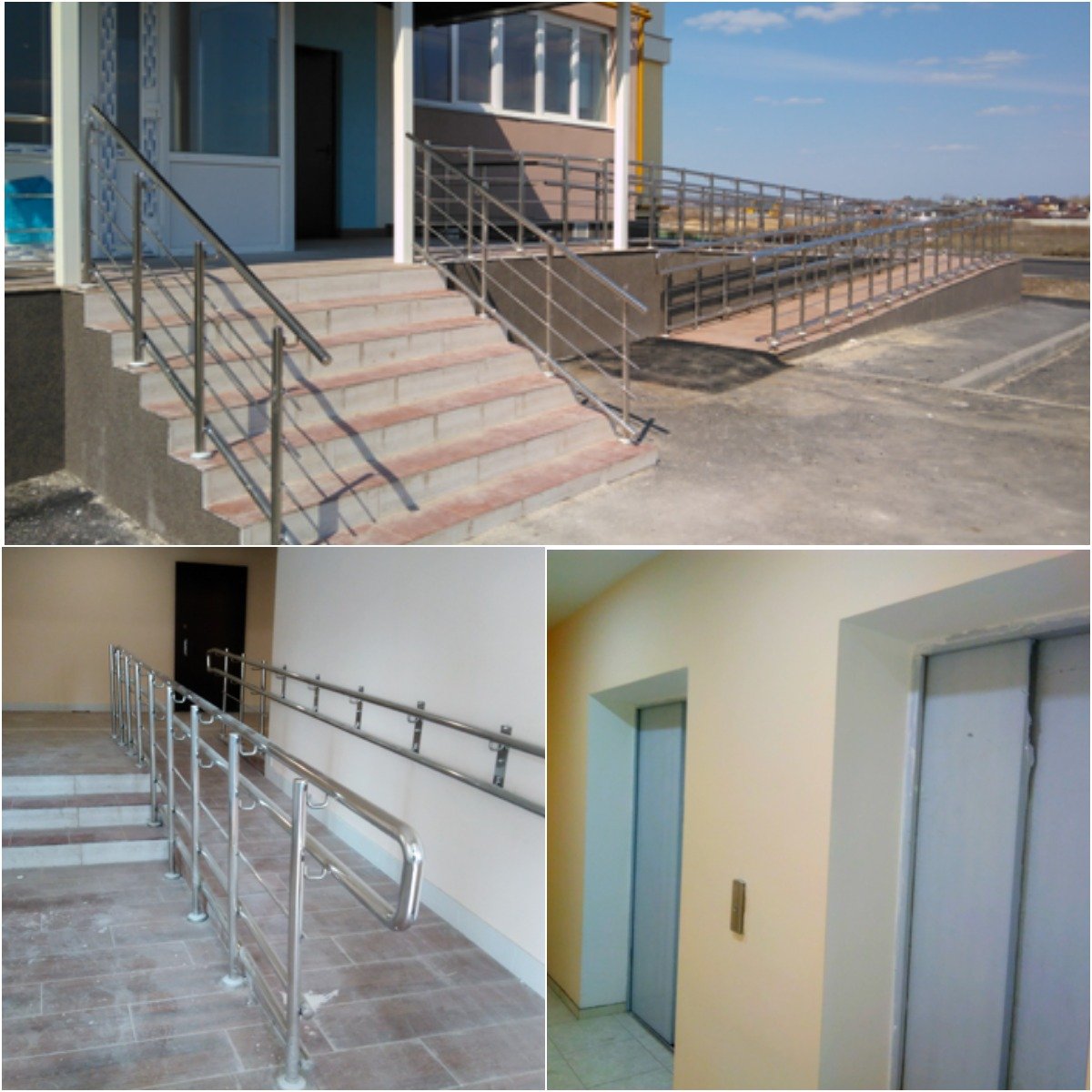 Подъезды дома доступны для всех, а лифты оснащены голосовыми указателями