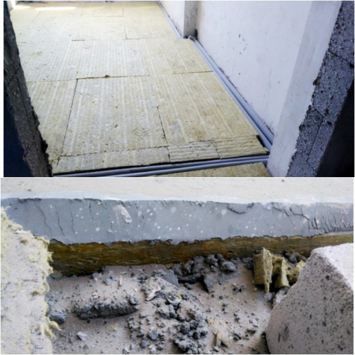 Пол утеплен и звукоизолирован