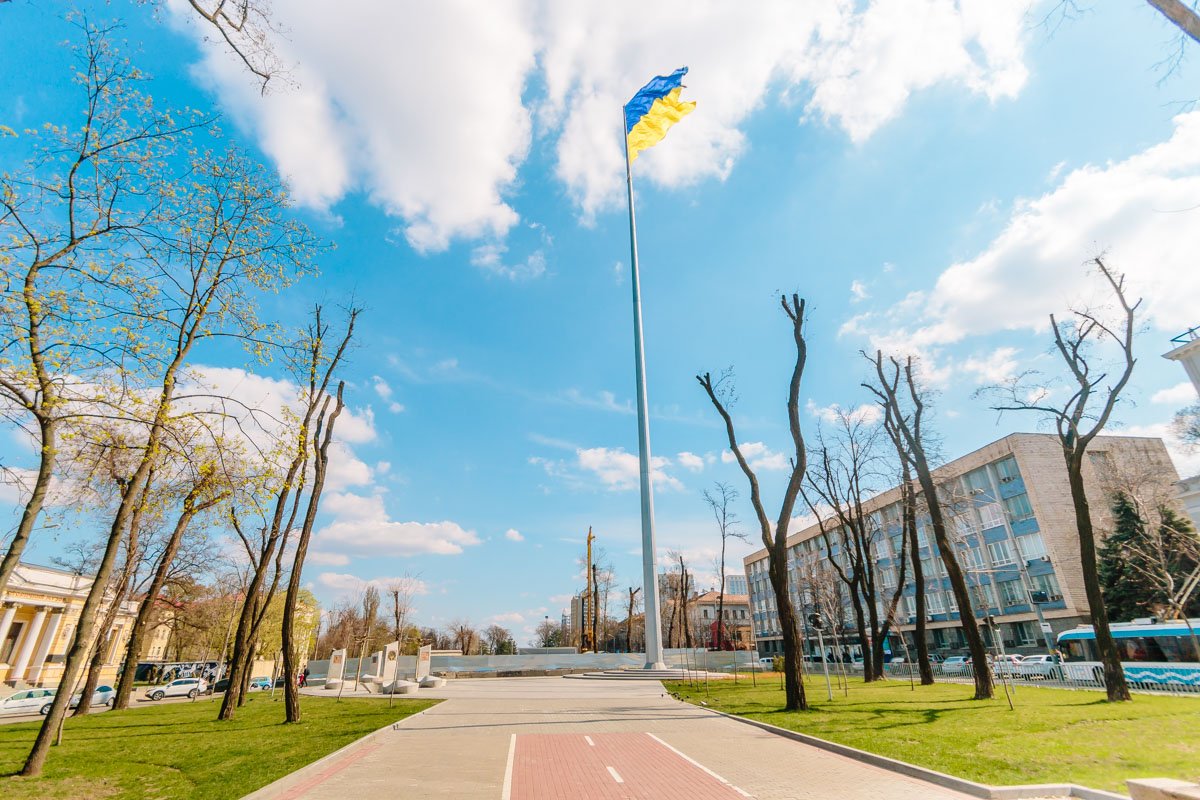 Флаг можно найти на Соборной площади