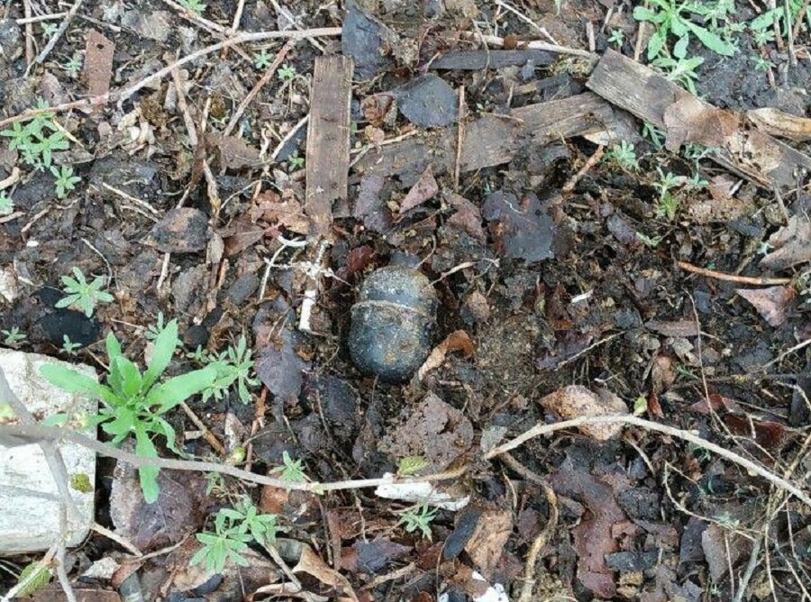 В Днепре возле гаража нашли закопанную гранату 1