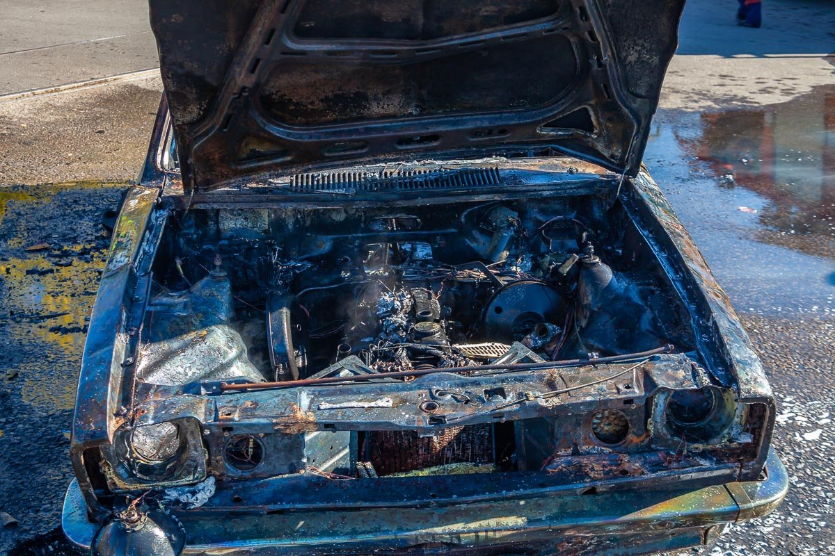 Загорелся на ходу