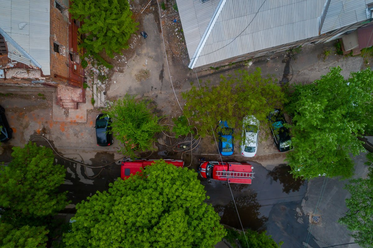 Пожар тушат Пожар тушат