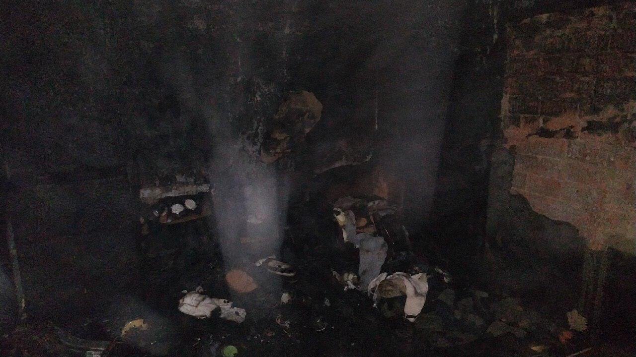 Во время пожара пострадал 25-летний мужчина