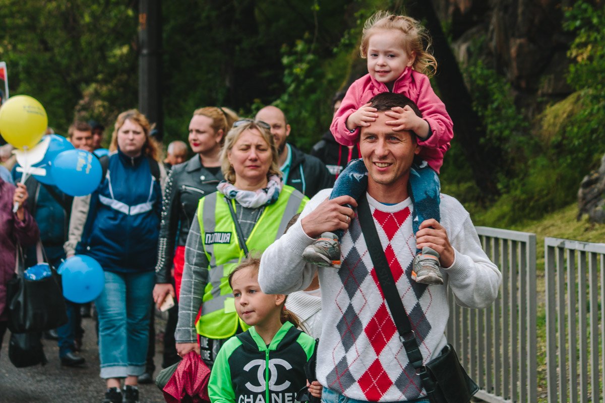 Дождь сопутствовал маршу