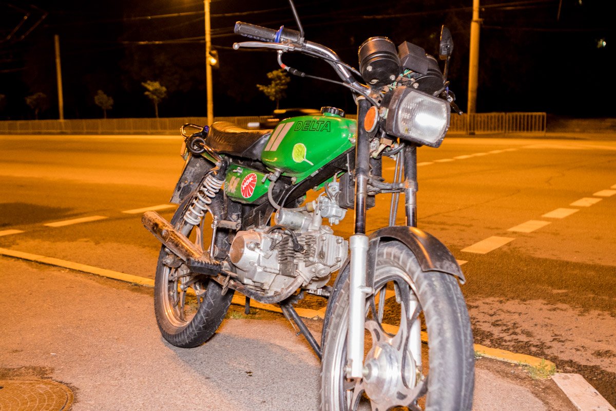 На двухколесном почти нет повреждений