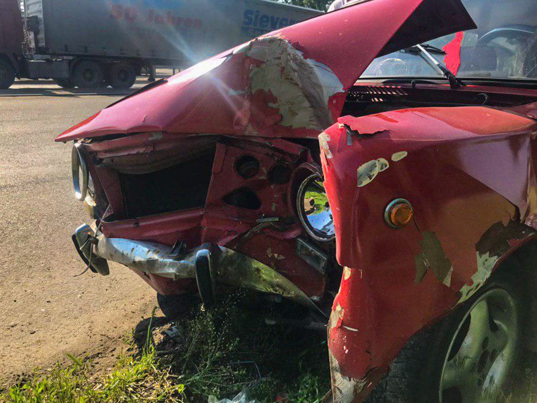 Водитель в аварии не пострадал