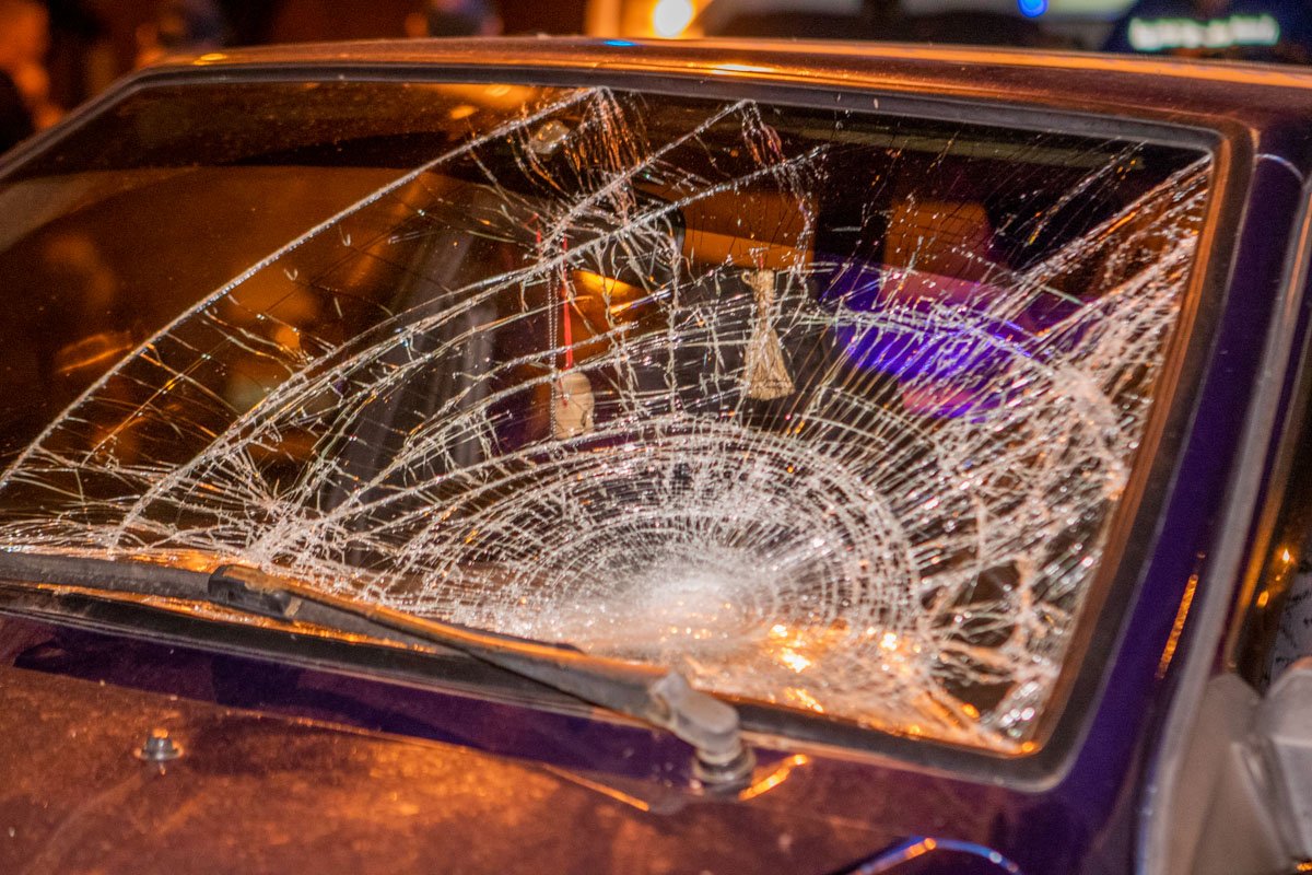 Удар пришелся на сторону водителя 