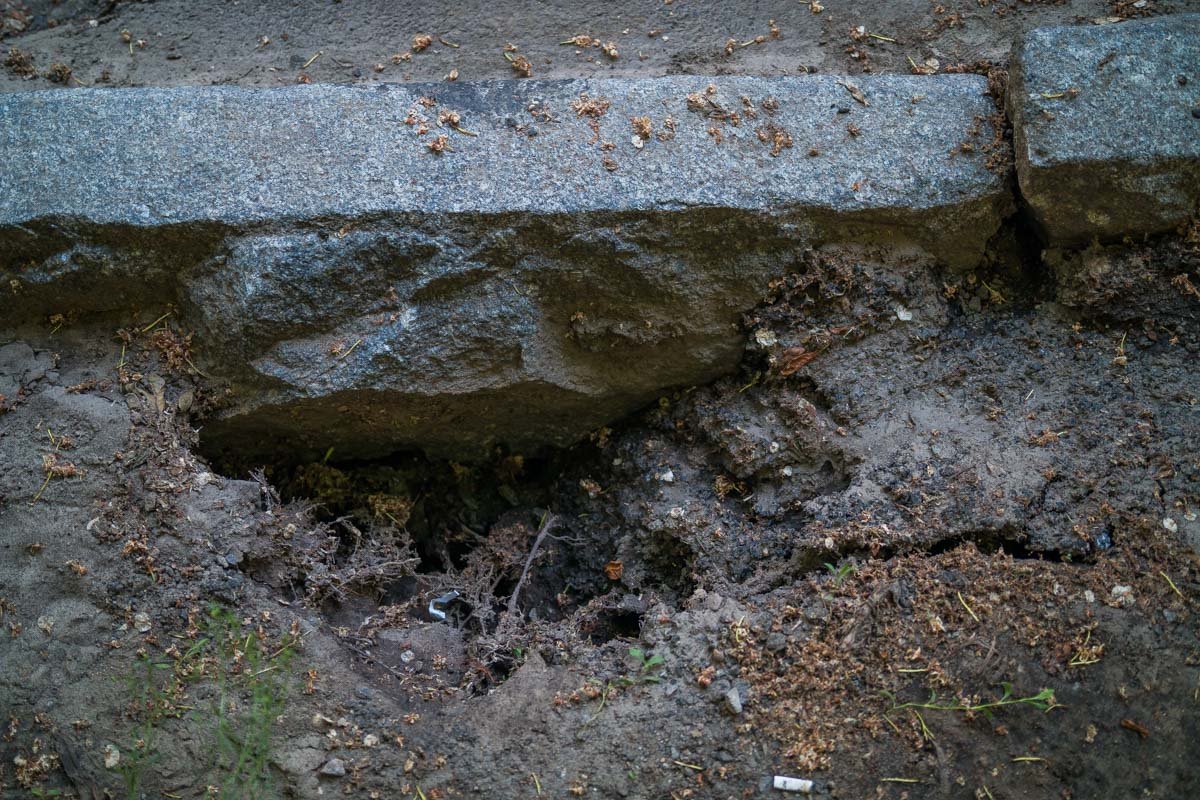 Из-за чего просел асфальт неизвестно Из-за чего просел асфальт неизвестно