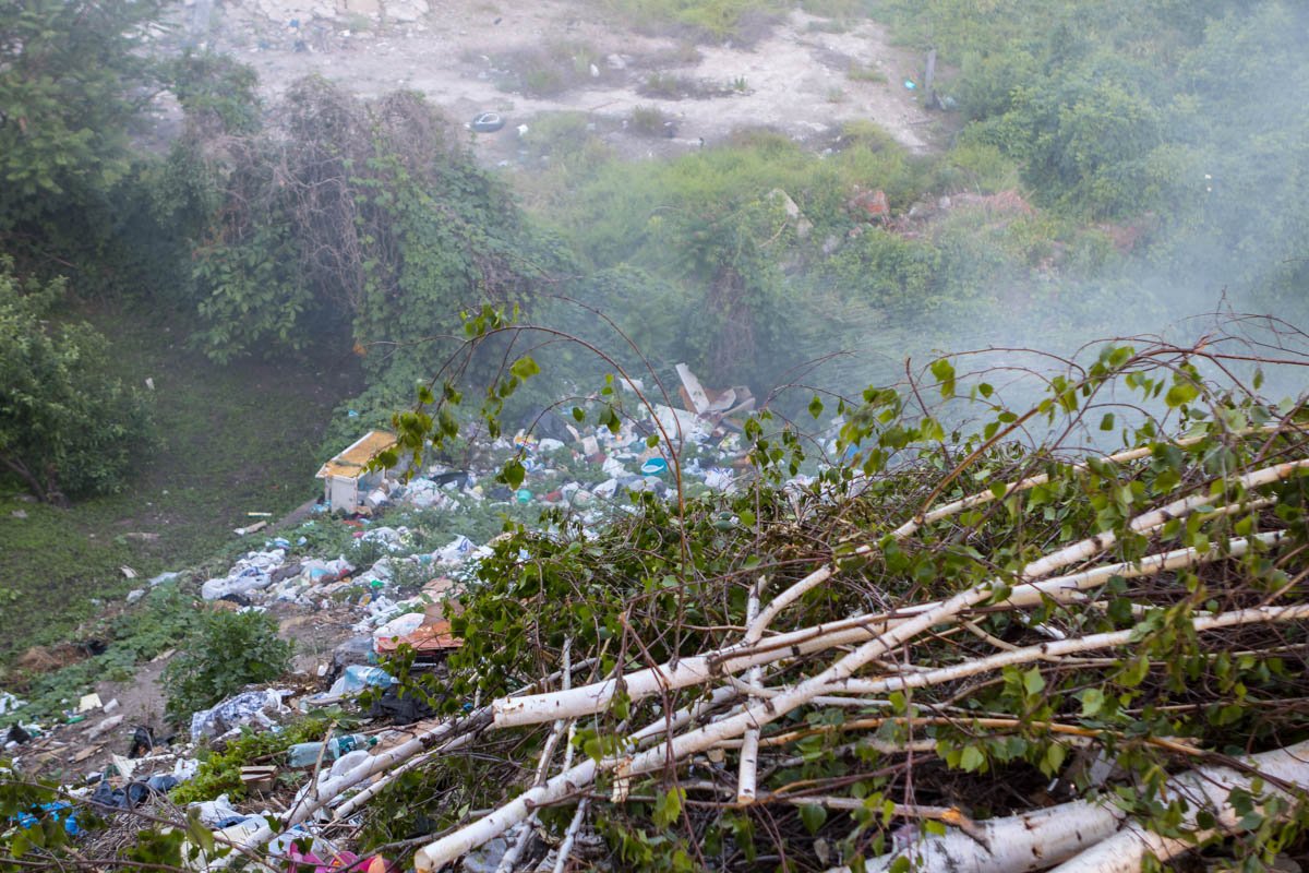 В Днепре горела стихийная свалка 5
