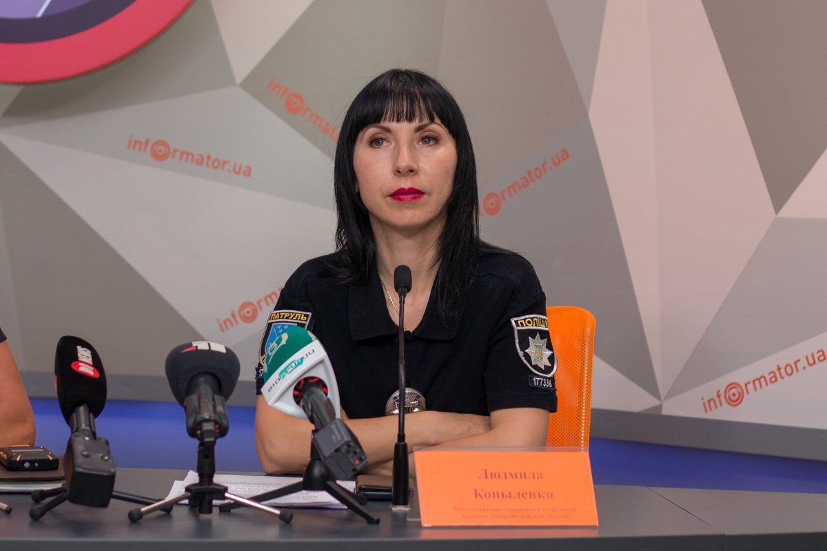 Людмила Копыленко — пресс-инспектор патрульной полиции в Днепропетровской области