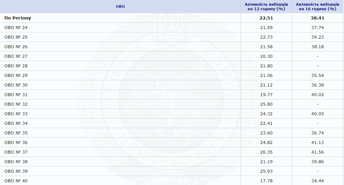 Явка составляет 38,41%