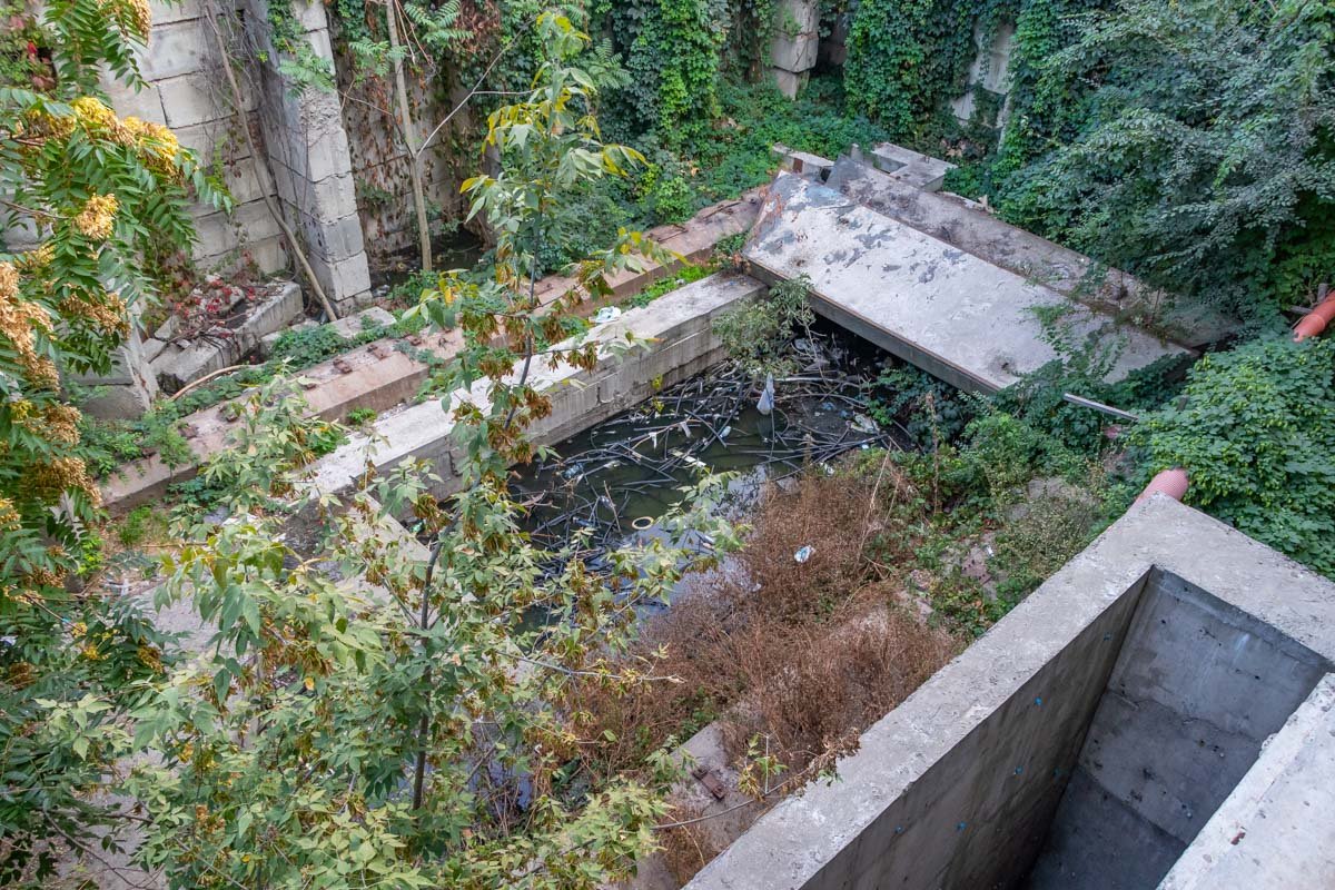 Нечистоты выливаются с канализационной трубы прямо на улицу Нечистоты выливаются с канализационной трубы прямо на улицу