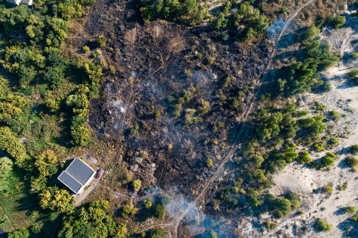 По неизвестным причинам загорелась трава По неизвестным причинам загорелась трава