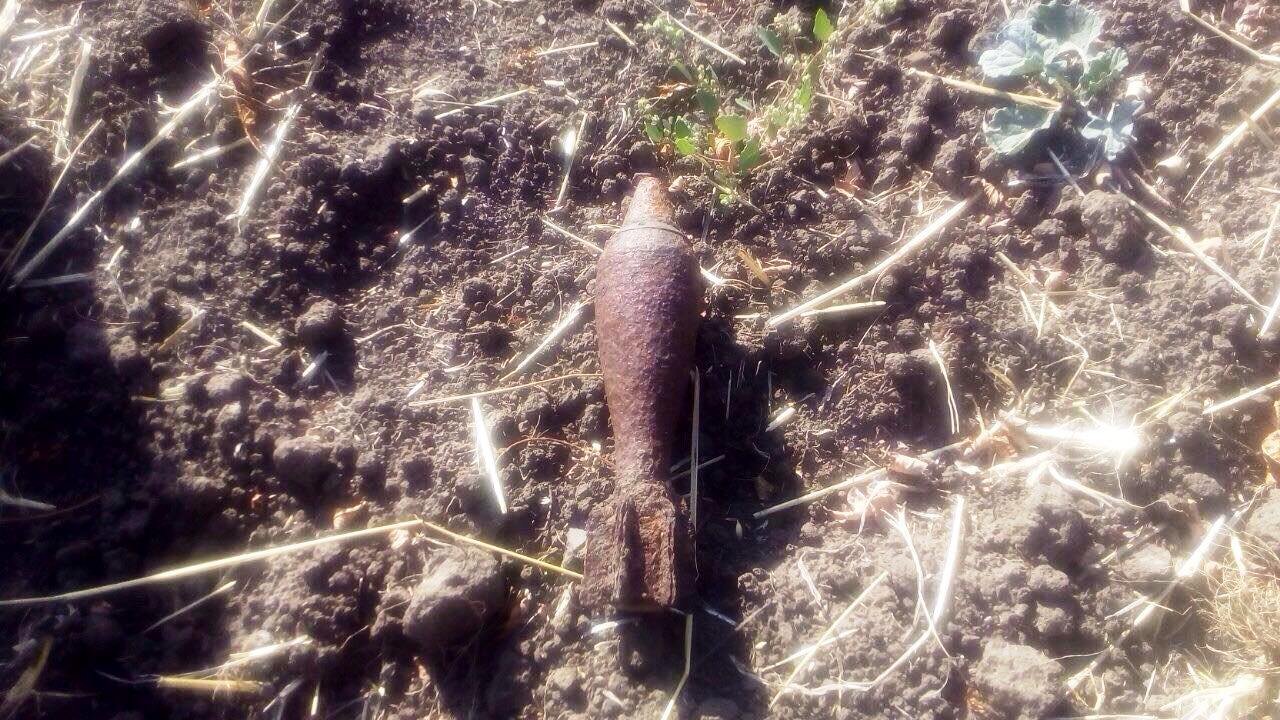 За пределами села Любимовка, во время прогулки гражданин обнаружил предмет похожий устаревшую минометную мину За пределами села Любимовка, во время прогулки гражданин обнаружил предмет похожий устаревшую минометную мину