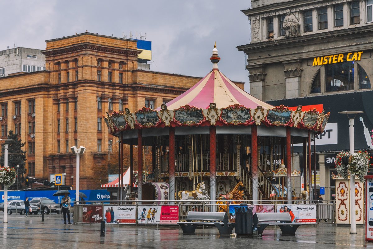 Центр опустел