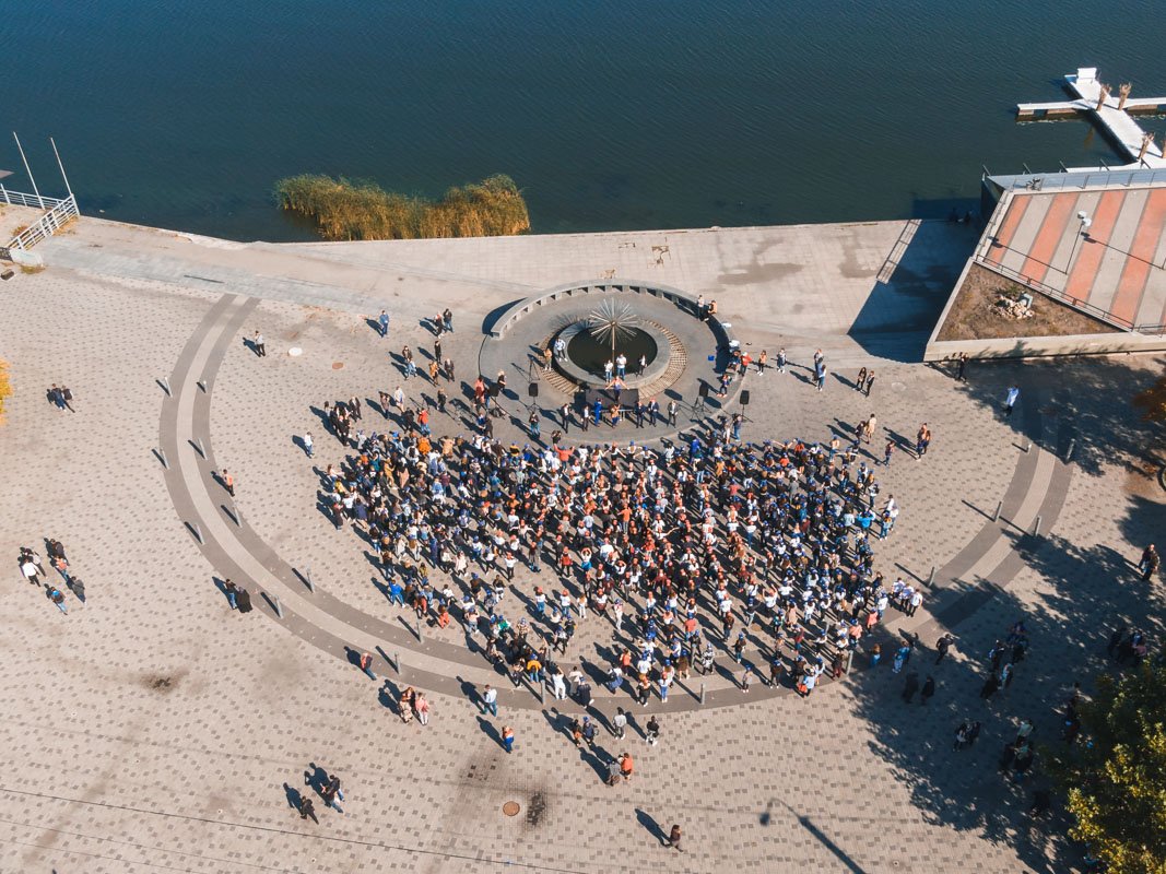 Флешмоб поразил своей масштабностью 