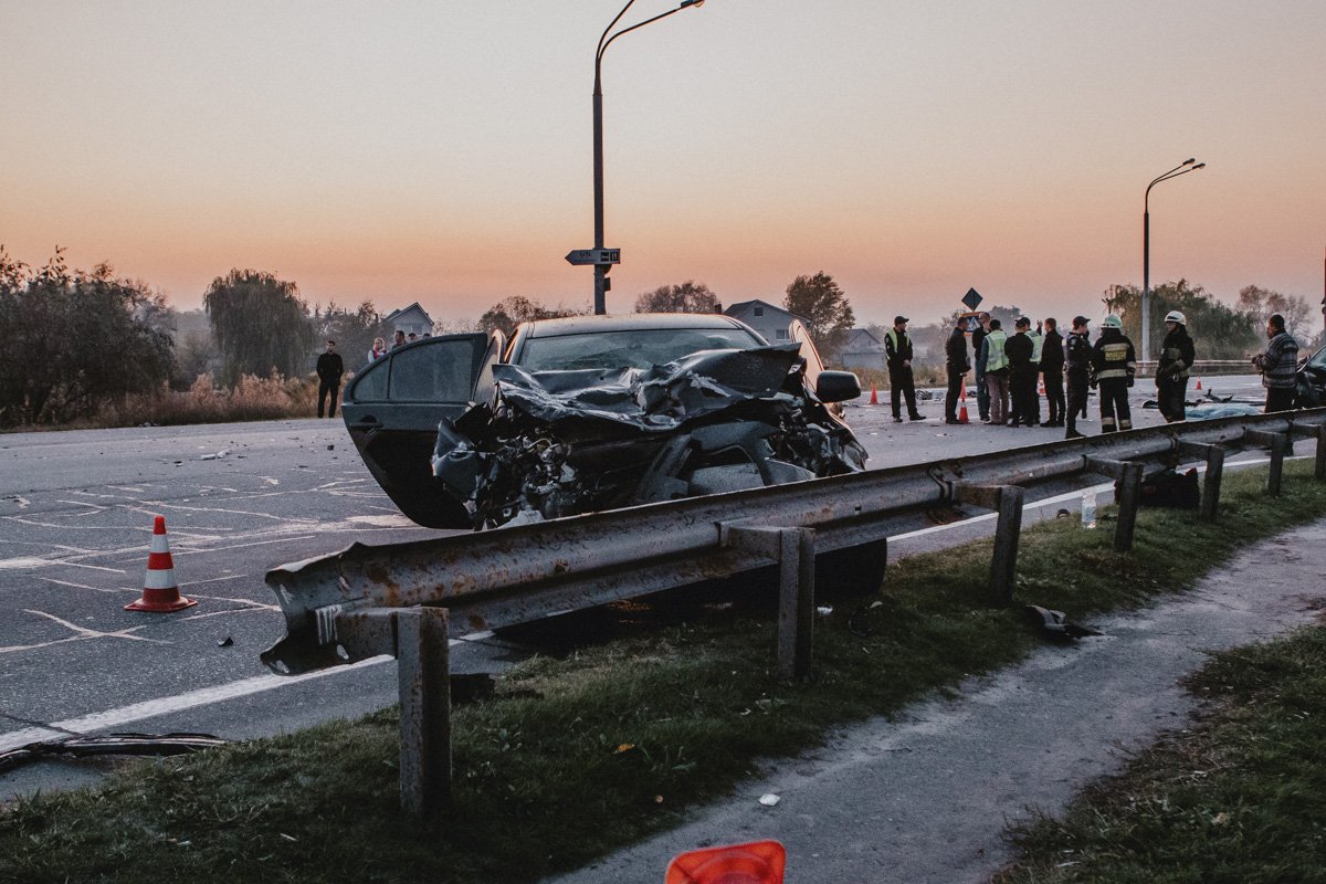 Авария произошла в районе перекрестка Полтавского шоссе с улице Белградской