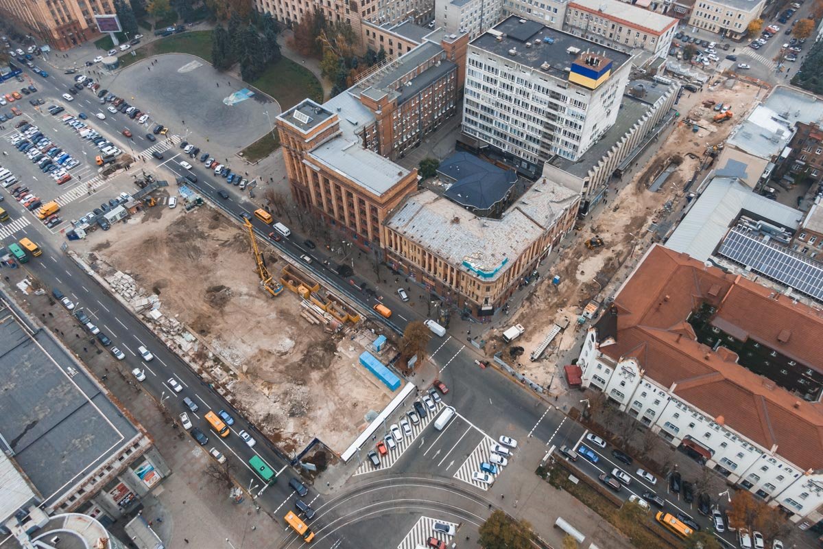 Просто центр Днепра с высоты