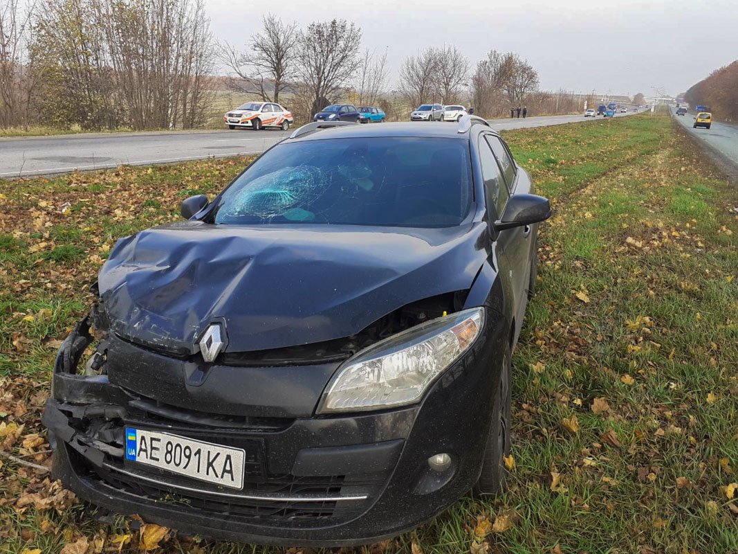 На Криворожском шоссе столкнулись Renault и Skoda