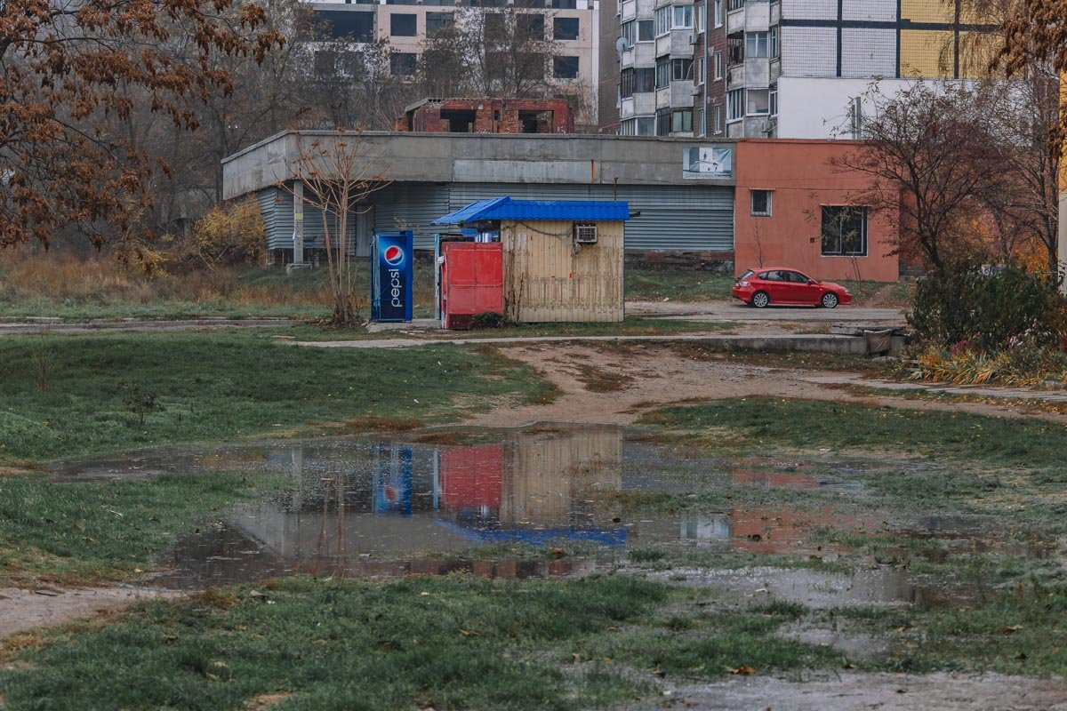 Наводнение в жилом районе Наводнение в жилом районе