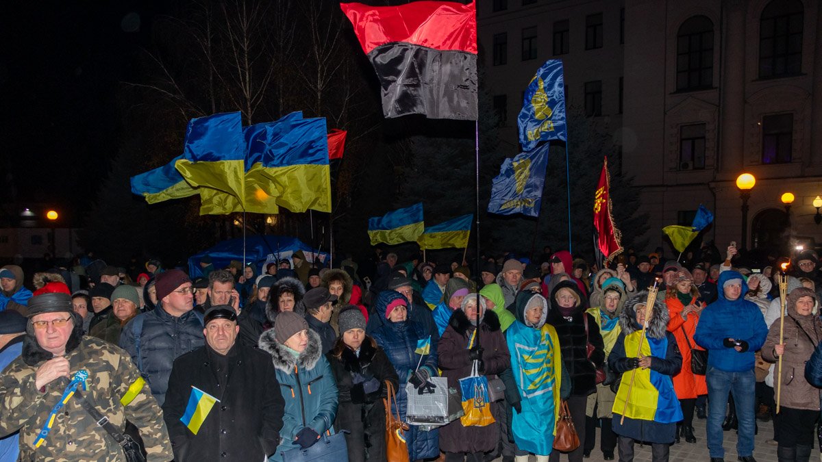 Акция проходила в годовщину Майдана
