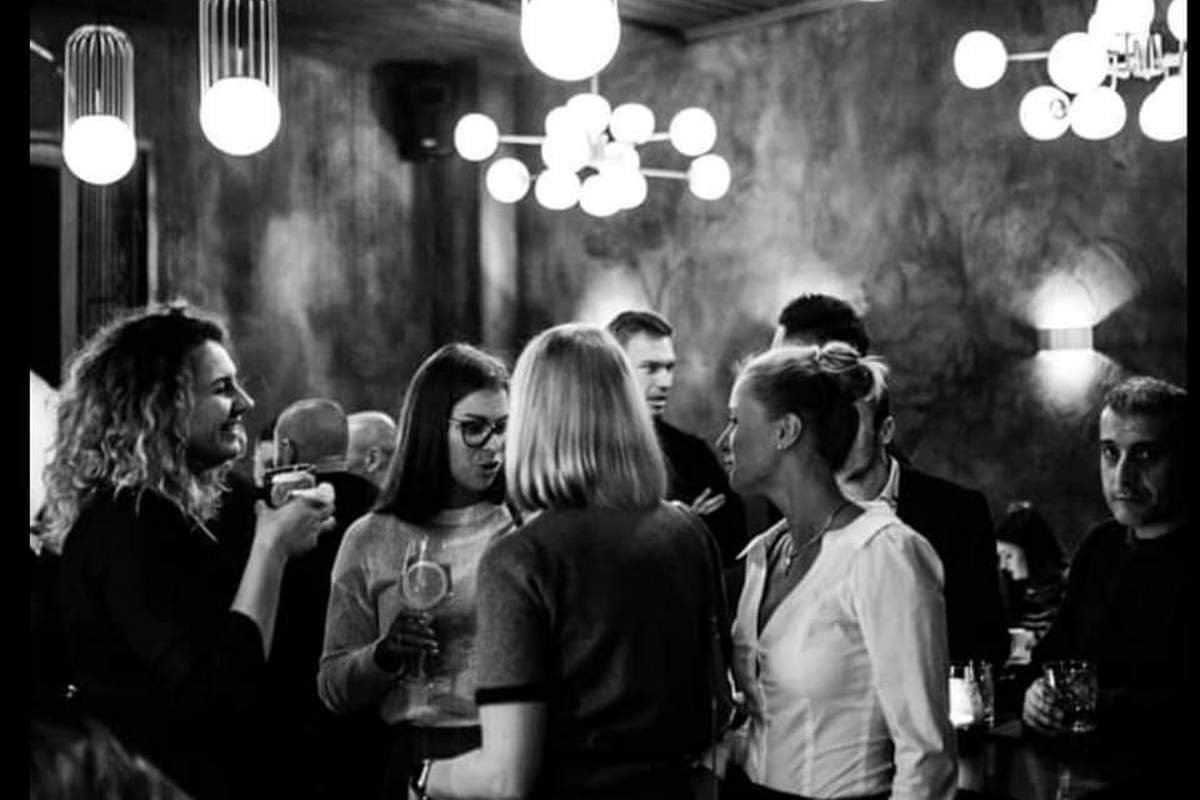 Young professional networking
