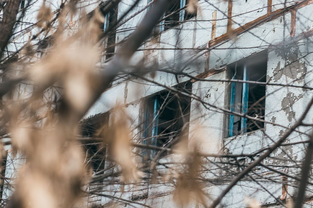 Здесь не осталось ничего, кроме панельных блоков