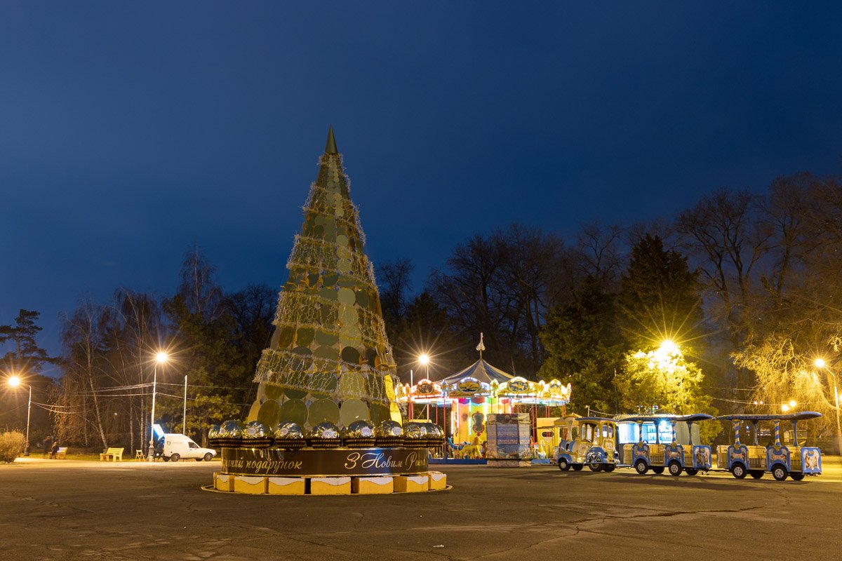 В свете парковых фонарей дополнительная подсветка елке не нужна В свете парковых фонарей дополнительная подсветка елке не нужна