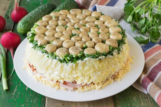 Шампиньоны можно заменить на опята