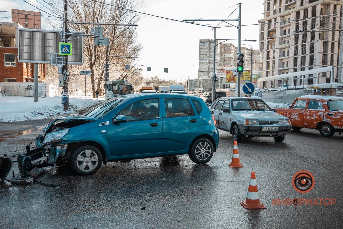 Из-за аварии образовалась довольно большая пробка